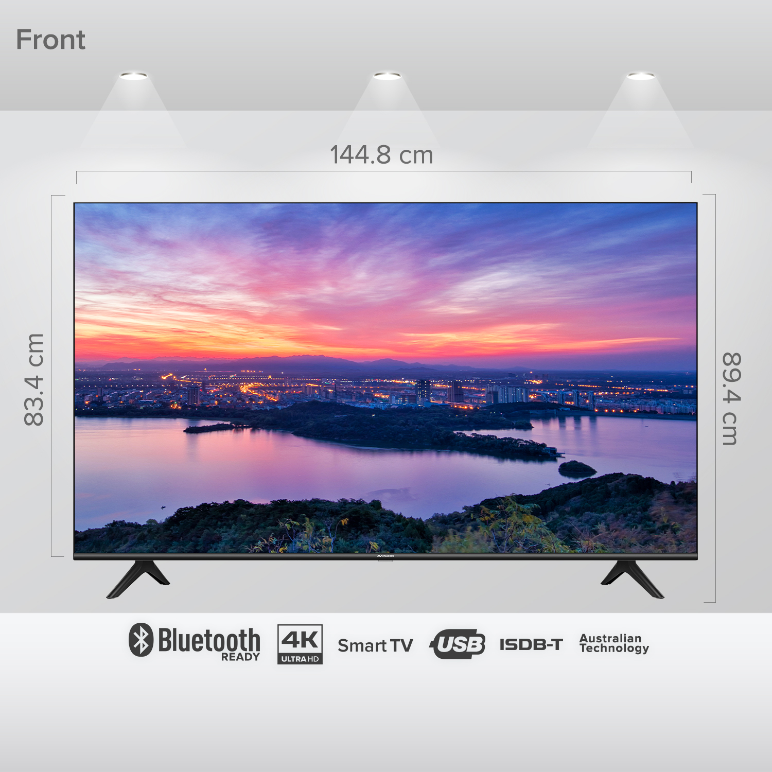 Avision 50 Inch Frameless 4K Smart Digital Bluetooth Led TV